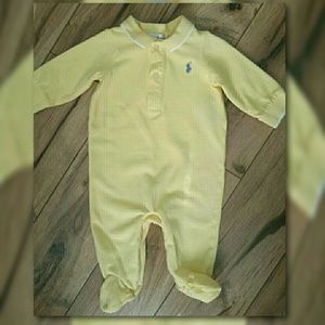 Ralph Lauren Infant Polo Romper Coverall 3M Yellow